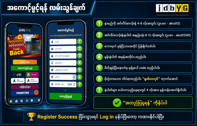 JDBYG ဝင်နည်း